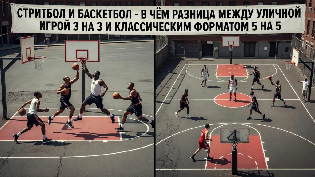 Стритбол и баскетбол - В чём разница между уличной игрой 3 на 3 и классическим форматом 5 на 5